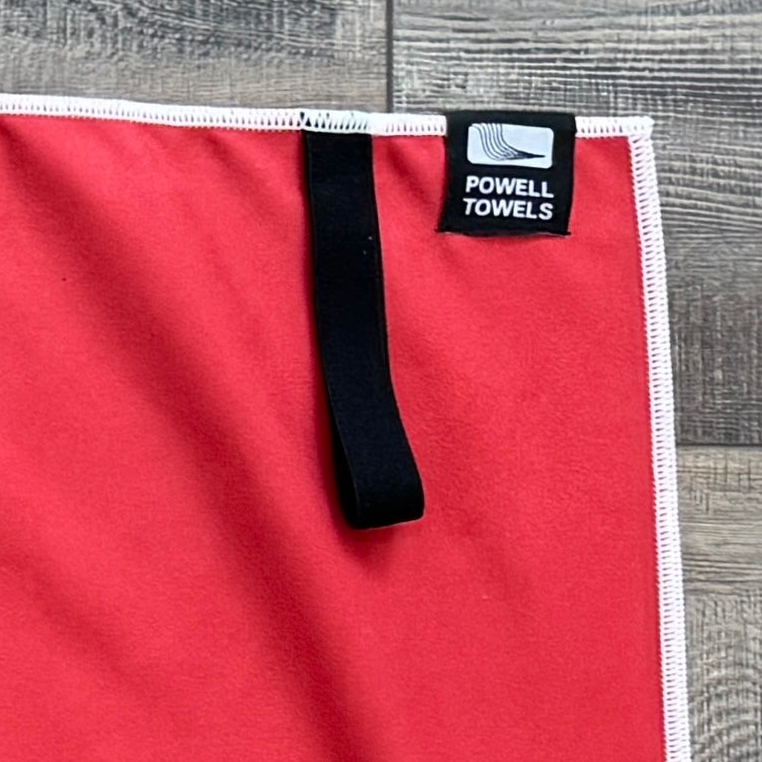 Lake Powell map beach towel red corner showing Anchor Loop detail and Powell Towels label